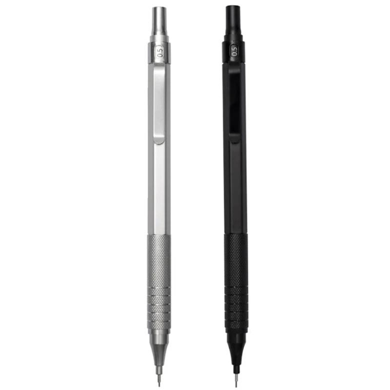 1Pc Mechanical Pencil 0.3/0.5/0.7/2.0mm Low Center of Gravity Metal Drawing Special Pencil Office School Writing Art